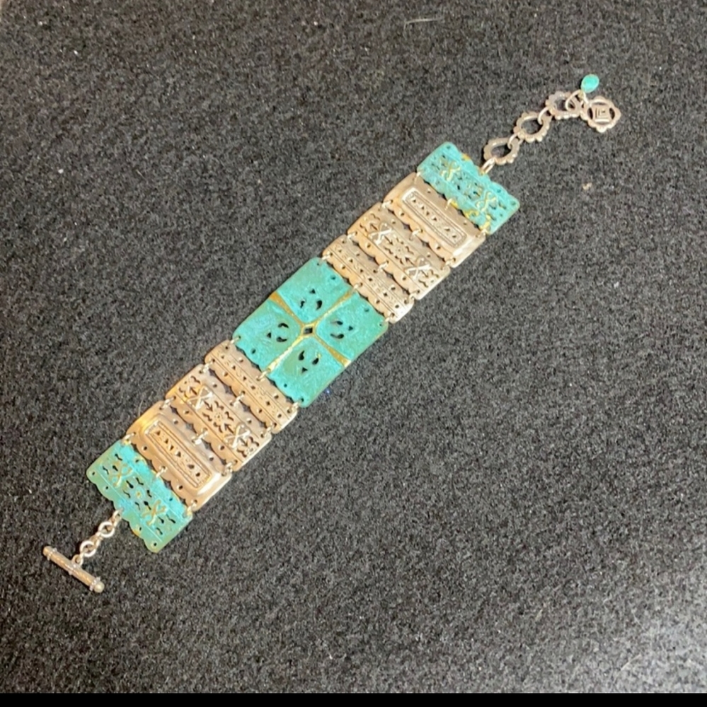 Silpada turquoise and silver bracelet